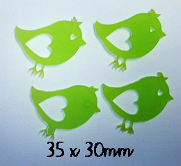 Little birdies, Birds Pack of 4 , Acrylic,wood or chipboard, Min